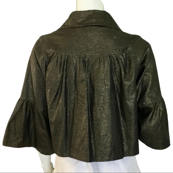 WEST 36th LINEN/COTTON CROP JACKET - Picture 2 of 10